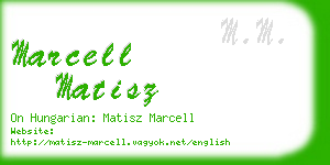 marcell matisz business card